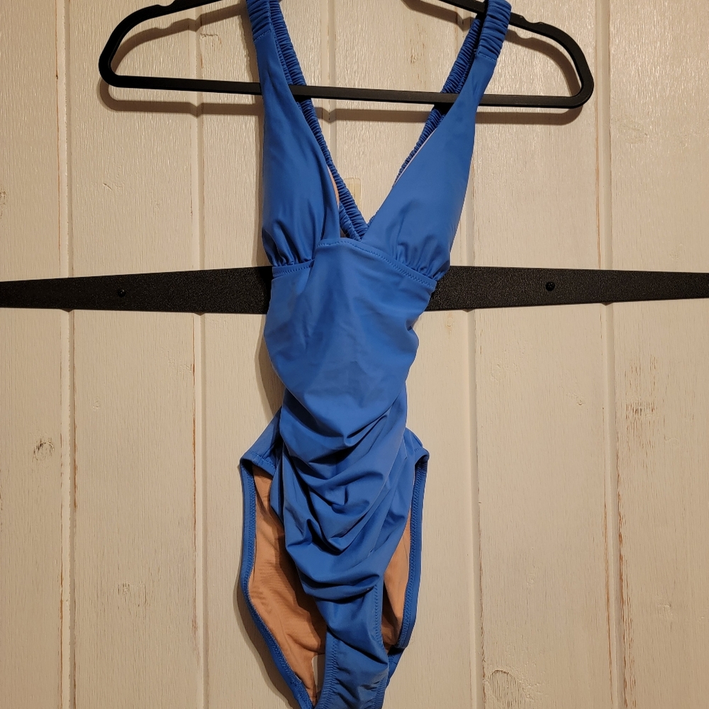 J Crew Womens Swimsuit Blue One-Piece  Blue Size 0